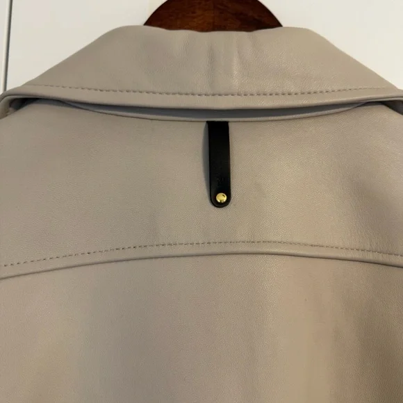 MACKAGE Women’s XXL Baya Jacket in White Lamb Leather Biker Moto CP25 - Picture 6 of 15